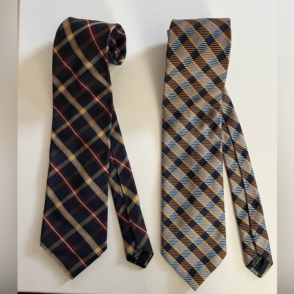 Plaid Patterned Men's Silk Tie Set by Nicola Ferri* Milano*